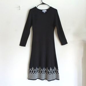Jessica Howard Black & White Sweater Dress S